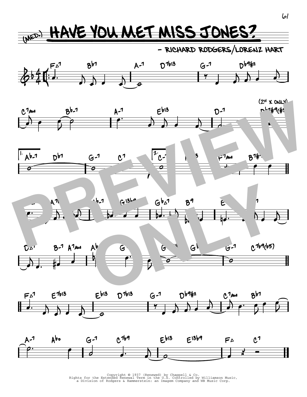Rodgers & Hart Have You Met Miss Jones? (arr. David Hazeltine) sheet music, chords, lyrics - Printable PDF for Real Book – Enhanced Chords