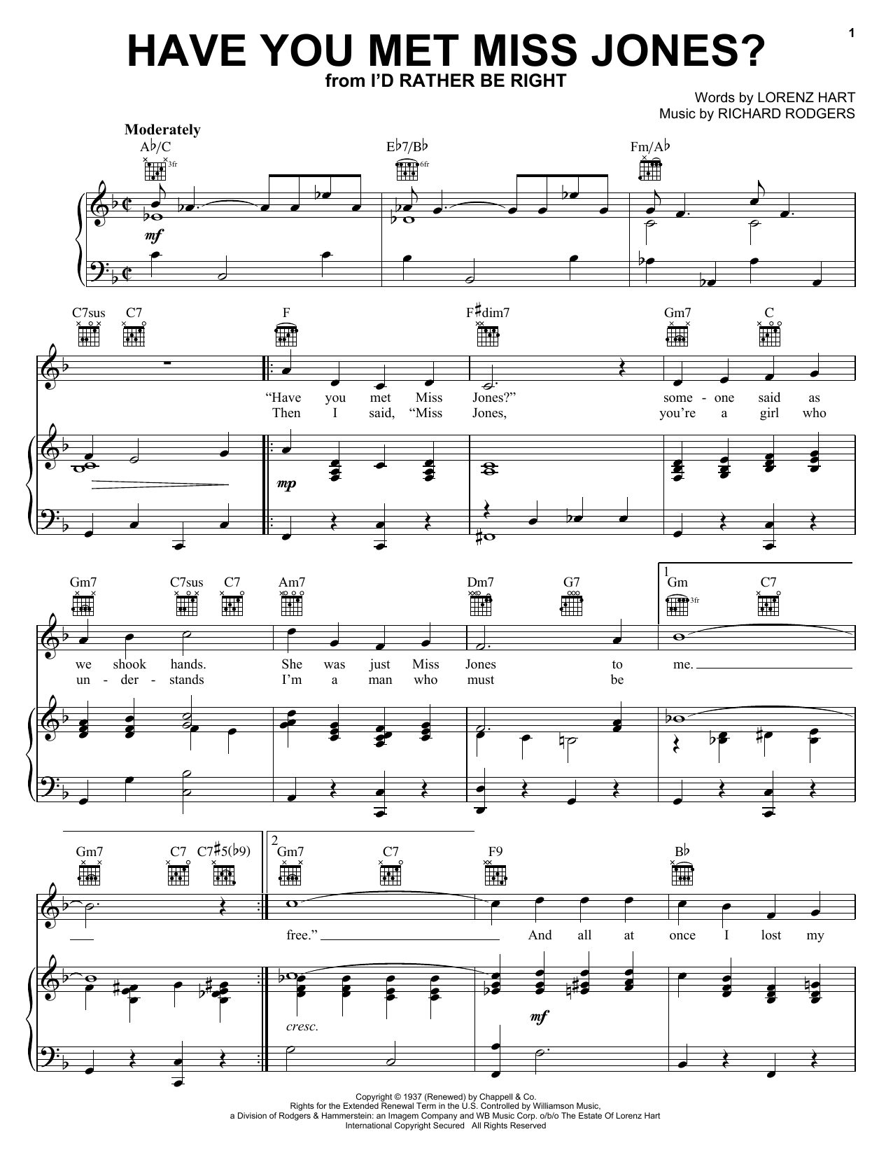 Learn to play Rodgers & Hart Have You Met Miss Jones? sheet music for Guitar Tab in minutes. Rodgers & Hart Have You Met Miss Jones? sheet music preview music notes and score for Guitar Tab including 2 page(s)