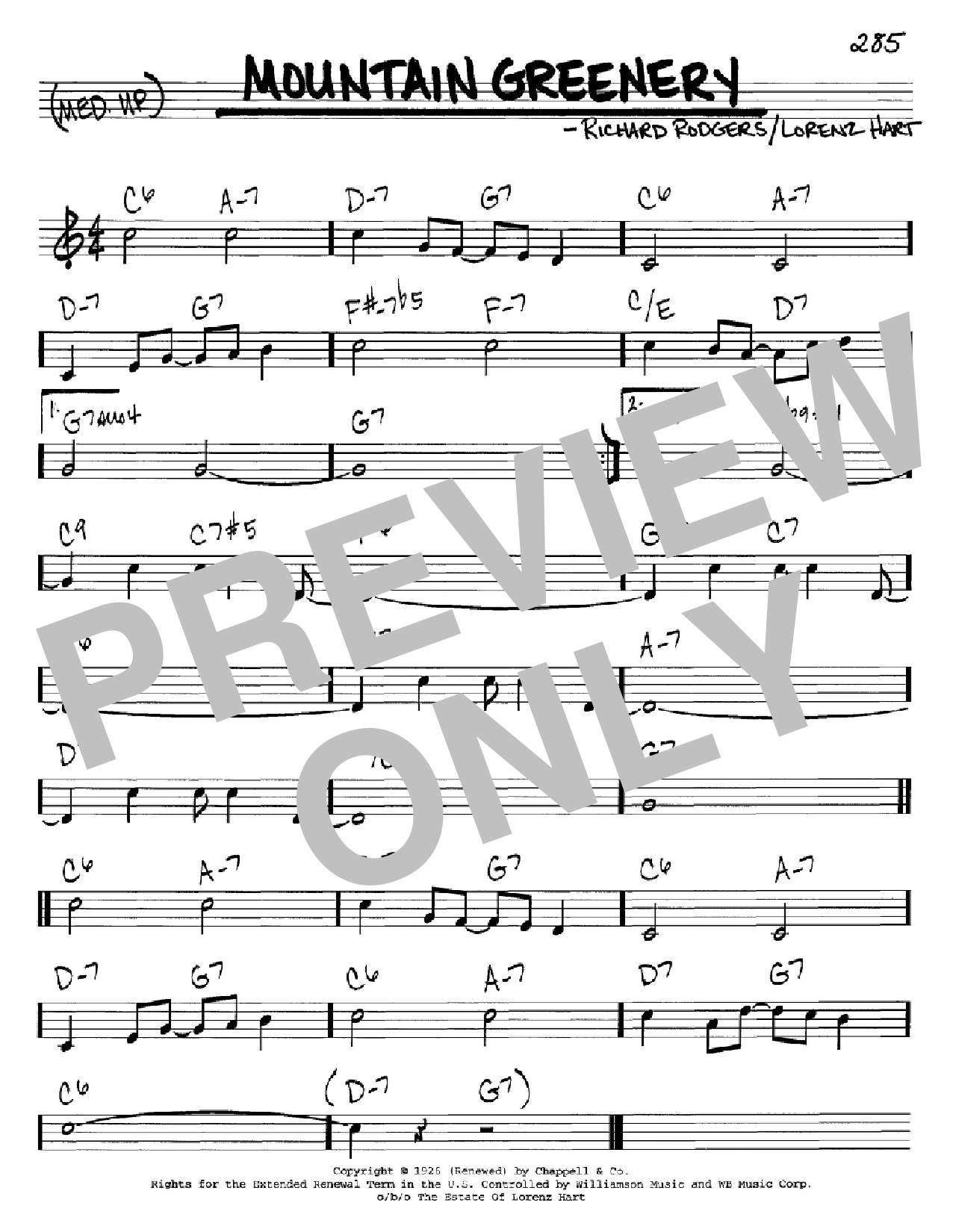 Learn to play Rodgers & Hart Mountain Greenery sheet music for Piano, Vocal & Guitar (Right-Hand Melody) in minutes. Rodgers & Hart Mountain Greenery sheet music preview music notes and score for Piano, Vocal & Guitar (Right-Hand Melody) including 7 page(s)