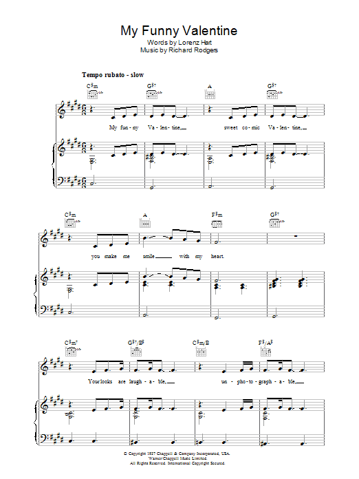 Learn to play Rodgers & Hart My Funny Valentine sheet music for Guitar Tab in minutes. Rodgers & Hart My Funny Valentine sheet music preview music notes and score for Guitar Tab including 2 page(s)
