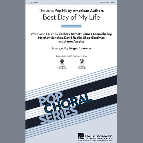 American Authors Best Day Of My Life (arr. Roger Emerson) profile picture