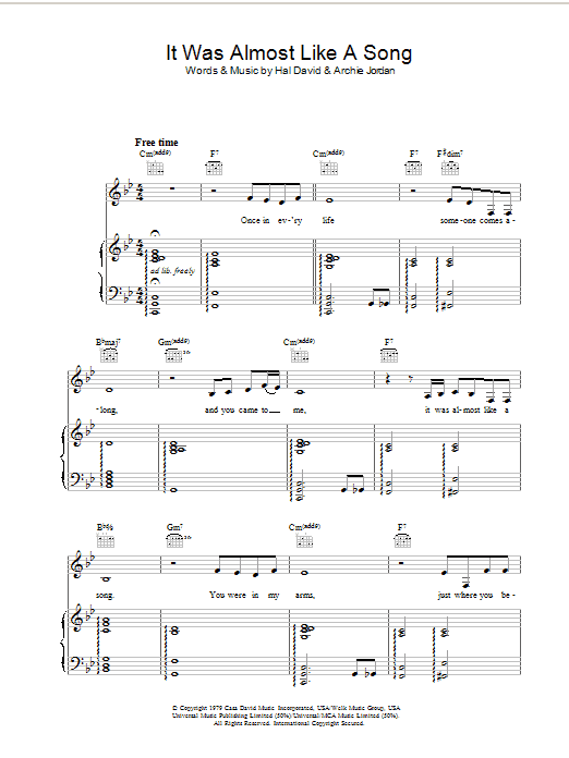 Learn to play Ronnie Milsap It Was Almost Like A Song sheet music for Easy Guitar Tab in minutes. Ronnie Milsap It Was Almost Like A Song sheet music preview music notes and score for Easy Guitar Tab including 3 page(s)