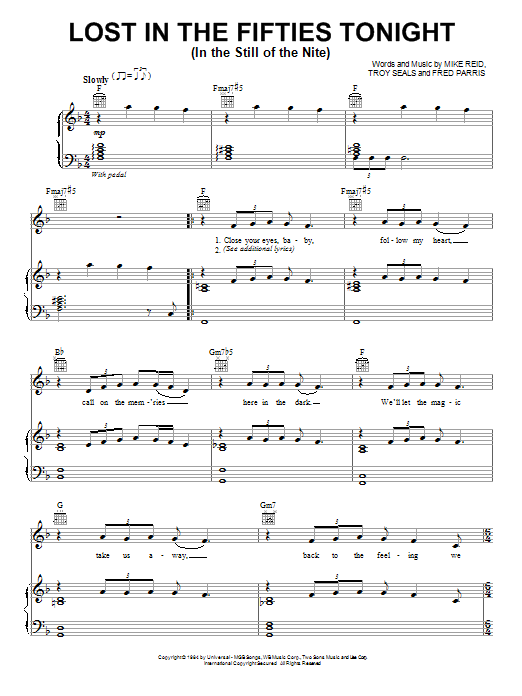 Ronnie Milsap Lost In The Fifties Tonight (In The Still Of The Nite) sheet music preview music notes and score for E-Z Play Today including 3 page(s)