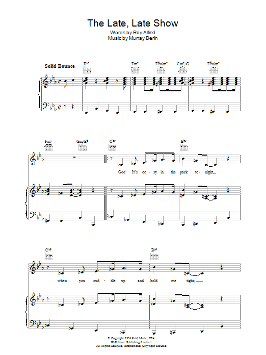 Learn to play Murray Berlin The Late Late Show sheet music for Piano, Vocal & Guitar (Right-Hand Melody) in minutes. Murray Berlin The Late Late Show sheet music preview music notes and score for Piano, Vocal & Guitar (Right-Hand Melody) including 5 page(s)
