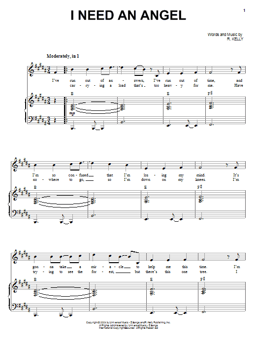 Learn to play Ruben Studdard I Need An Angel sheet music for Piano, Vocal & Guitar (Right-Hand Melody) in minutes. Ruben Studdard I Need An Angel sheet music preview music notes and score for Piano, Vocal & Guitar (Right-Hand Melody) including 9 page(s)
