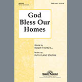 Download or print Ruth Elaine Schram God Bless Our Homes Sheet Music Printable PDF 5-page score for Concert / arranged SATB Choir SKU: 284351