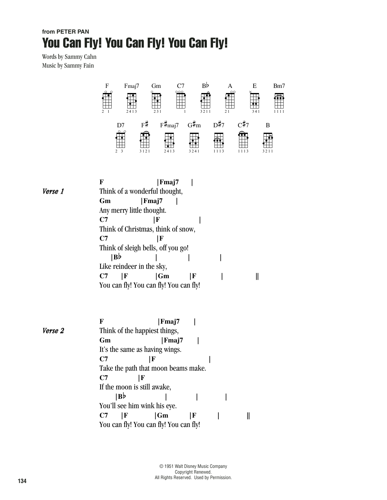 Learn to play Sammy Cahn You Can Fly! You Can Fly! You Can Fly! sheet music for Piano, Vocal & Guitar (Right-Hand Melody) in minutes. Sammy Cahn You Can Fly! You Can Fly! You Can Fly! sheet music preview music notes and score for Piano, Vocal & Guitar (Right-Hand Melody) including 4 page(s)