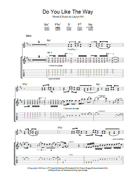 Santana Do You Like The Way sheet music preview music notes and score for Guitar Tab including 12 page(s)
