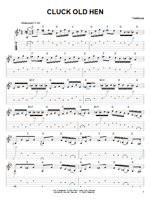 Learn to play Scott Fore Cluck Old Hen sheet music for Guitar Tab in minutes. Scott Fore Cluck Old Hen sheet music preview music notes and score for Guitar Tab including 6 page(s)