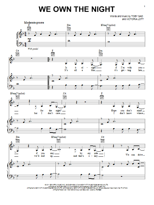 Learn to play Selena Gomez We Own The Night sheet music for Piano, Vocal & Guitar (Right-Hand Melody) in minutes. Selena Gomez We Own The Night sheet music preview music notes and score for Piano, Vocal & Guitar (Right-Hand Melody) including 6 page(s)