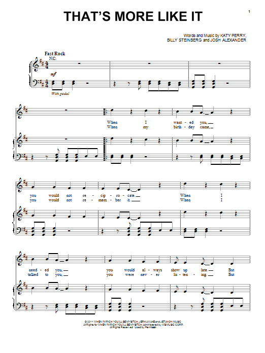 Learn to play Selena Gomez & The Scene That's More Like It sheet music for Piano, Vocal & Guitar (Right-Hand Melody) in minutes. Selena Gomez & The Scene That's More Like It sheet music preview music notes and score for Piano, Vocal & Guitar (Right-Hand Melody) including 6 page(s)