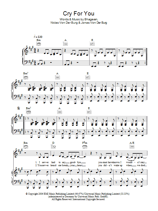 Learn to play September Cry For You sheet music for Keyboard in minutes. September Cry For You sheet music preview music notes and score for Keyboard including 2 page(s)