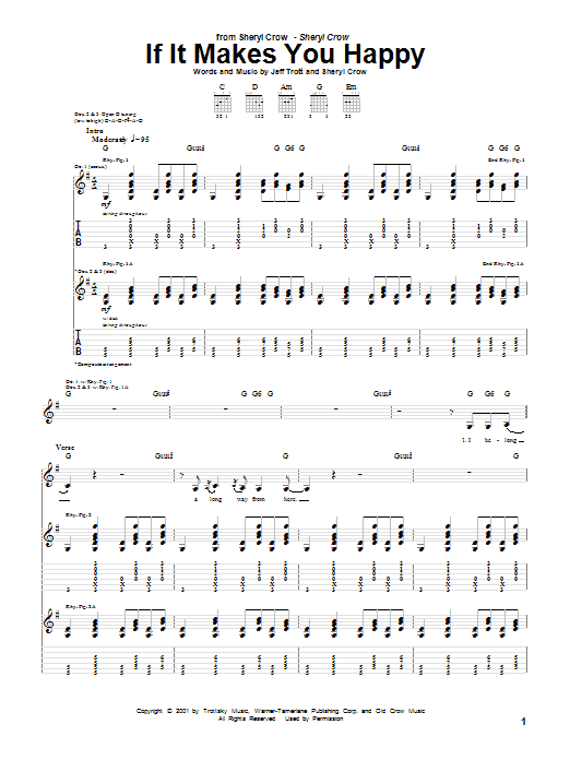 Learn to play Sheryl Crow If It Makes You Happy sheet music for Piano, Vocal & Guitar (Right-Hand Melody) in minutes. Sheryl Crow If It Makes You Happy sheet music preview music notes and score for Piano, Vocal & Guitar (Right-Hand Melody) including 5 page(s)