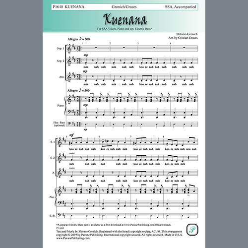 Shlomo Gronich Kuenana (arr. Cristian Grases) profile picture