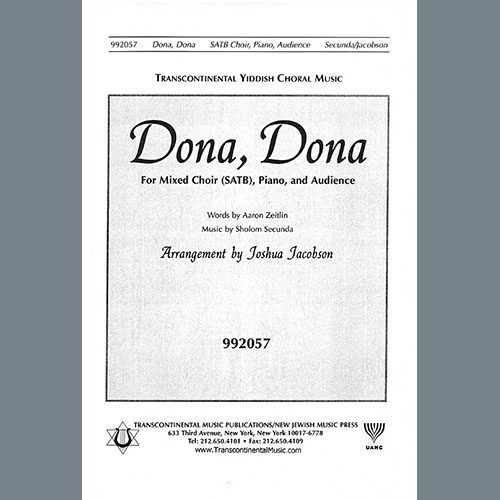 Sholom Secunda Dona, Dona (arr. Joshua Jacobson) profile picture