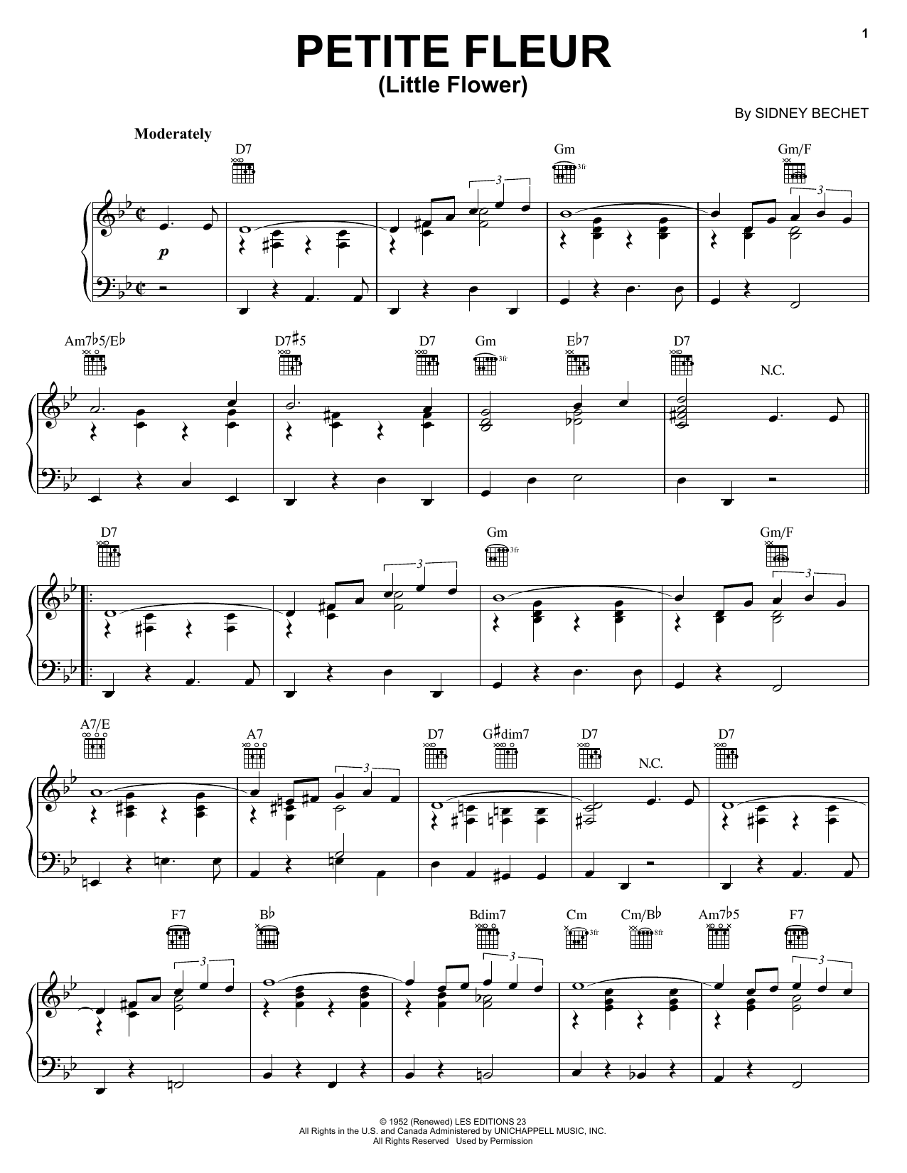 Learn to play Sidney Bechet Petite Fleur (Little Flower) sheet music for Guitar Tab in minutes. Sidney Bechet Petite Fleur (Little Flower) sheet music preview music notes and score for Guitar Tab including 2 page(s)