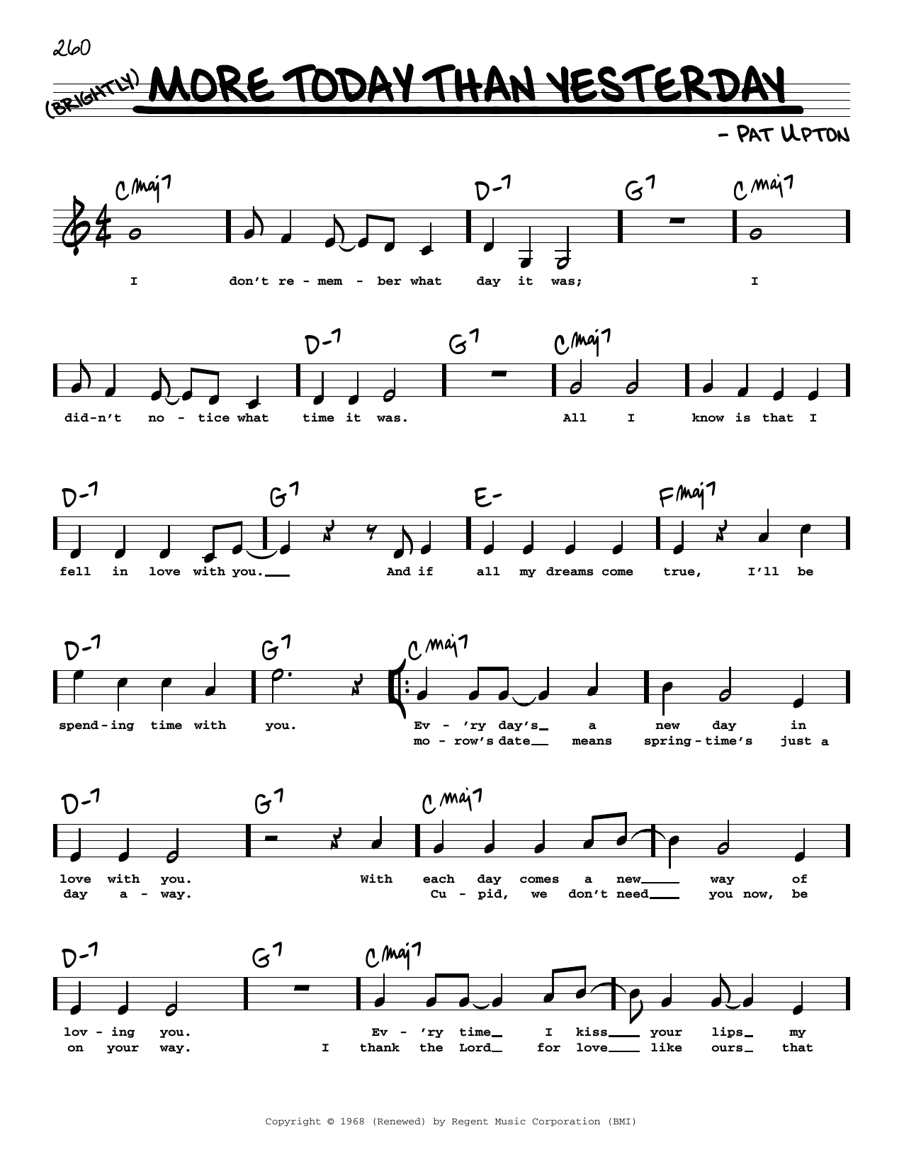 Learn to play Spiral Starecase More Today Than Yesterday (High Voice) sheet music for Real Book – Melody, Lyrics & Chords in minutes. Spiral Starecase More Today Than Yesterday (High Voice) sheet music preview music notes and score for Real Book – Melody, Lyrics & Chords including 2 page(s)