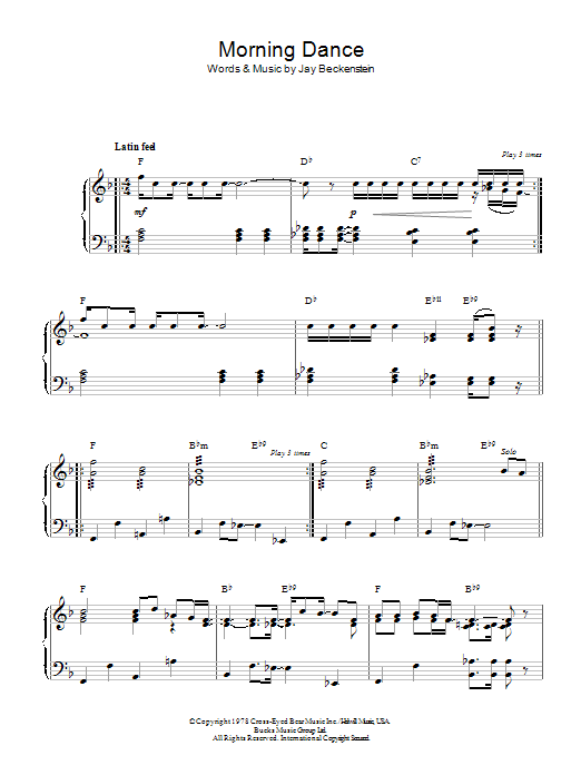 Learn to play Spyro Gyra Morning Dance sheet music for Easy Piano in minutes. Spyro Gyra Morning Dance sheet music preview music notes and score for Easy Piano including 4 page(s)