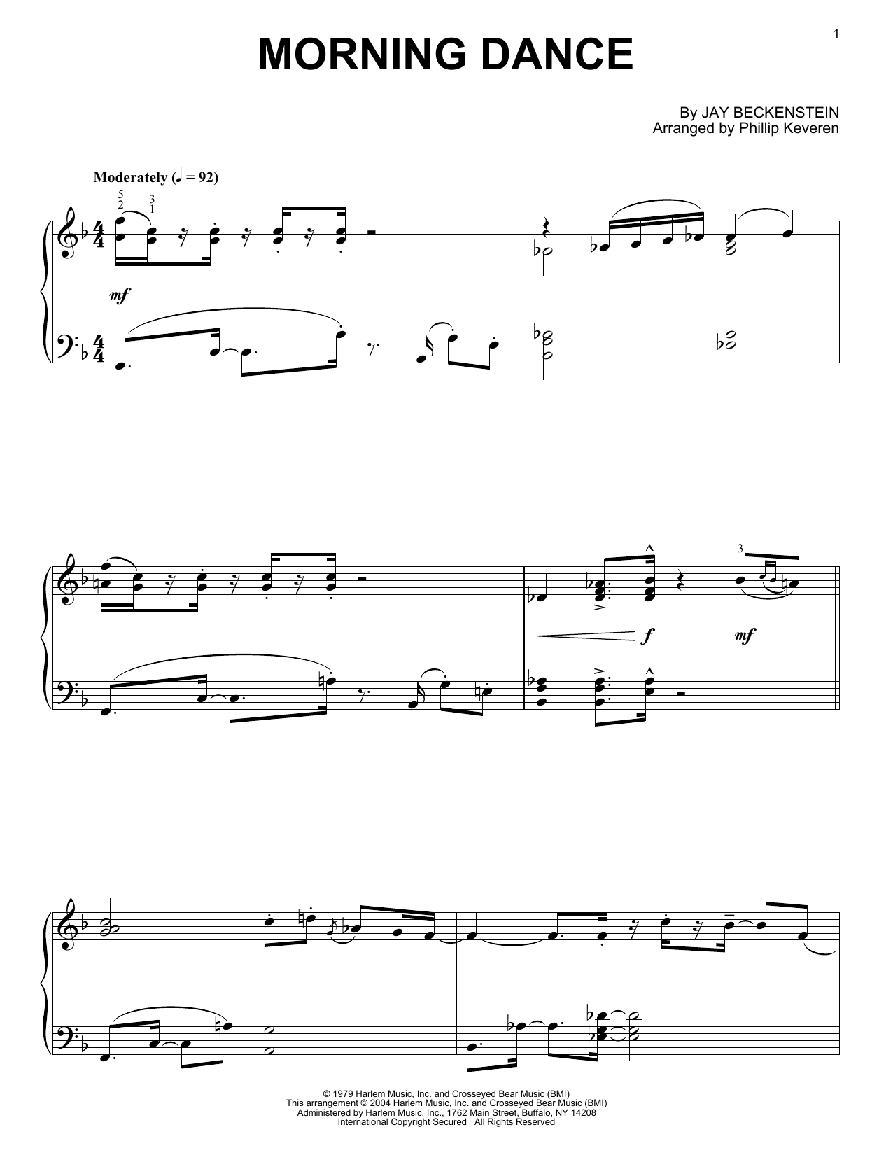 Learn to play Spyro Gyra Morning Dance (arr. Phillip Keveren) sheet music for Piano Solo in minutes. Spyro Gyra Morning Dance (arr. Phillip Keveren) sheet music preview music notes and score for Piano Solo including 4 page(s)