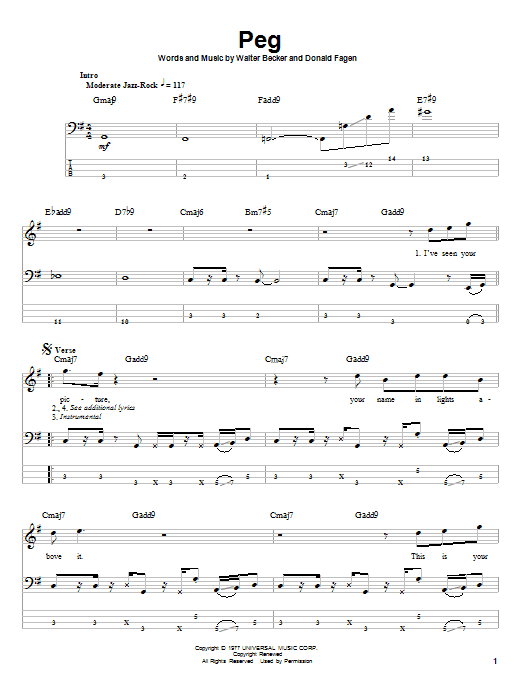 Learn to play Steely Dan Peg sheet music for Guitar Tab in minutes. Steely Dan Peg sheet music preview music notes and score for Guitar Tab including 2 page(s)