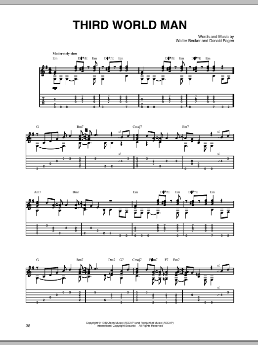 Learn to play Steely Dan Third World Man sheet music for Guitar Tab in minutes. Steely Dan Third World Man sheet music preview music notes and score for Guitar Tab including 3 page(s)