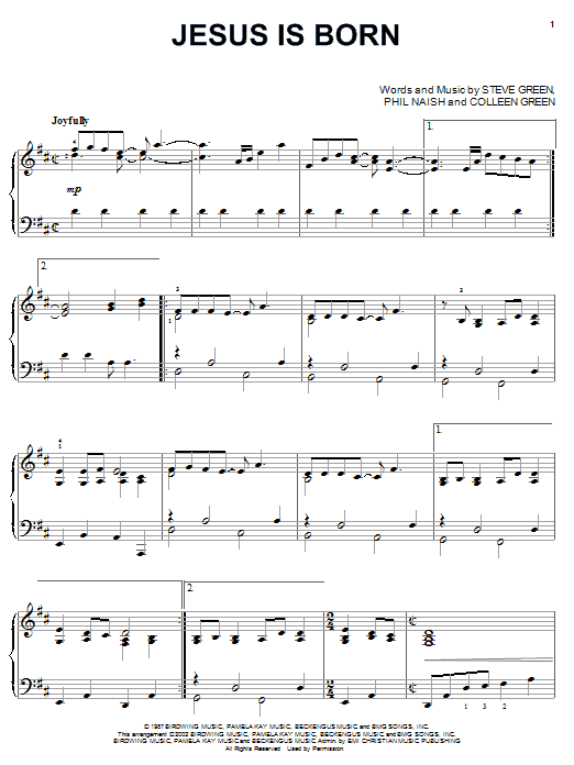 Steve Green Jesus Is Born sheet music preview music notes and score for Easy Guitar including 5 page(s)