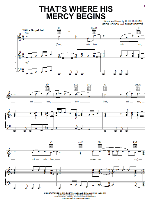 Learn to play Steve Green That's Where His Mercy Begins sheet music for Piano, Vocal & Guitar (Right-Hand Melody) in minutes. Steve Green That's Where His Mercy Begins sheet music preview music notes and score for Piano, Vocal & Guitar (Right-Hand Melody) including 6 page(s)