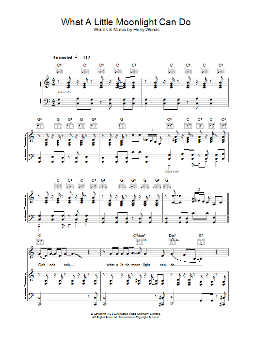 Learn to play Steve Tyrell What A Little Moonlight Can Do sheet music for Piano & Vocal in minutes. Steve Tyrell What A Little Moonlight Can Do sheet music preview music notes and score for Piano & Vocal including 7 page(s)