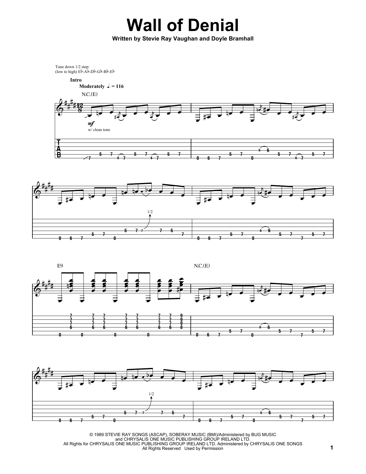 Learn to play Stevie Ray Vaughan Wall Of Denial sheet music for Guitar Tab in minutes. Stevie Ray Vaughan Wall Of Denial sheet music preview music notes and score for Guitar Tab including 14 page(s)