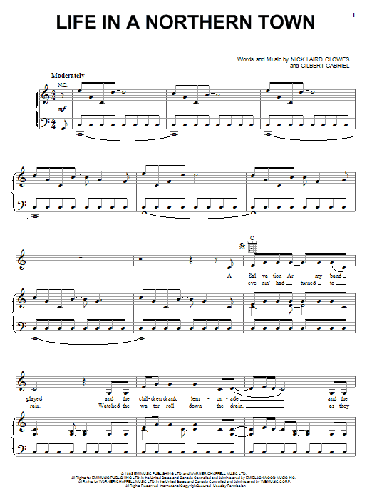 Sugarland Life In A Northern Town (feat. Little Big Town & Jake Owen) sheet music, chords, lyrics - Printable PDF for Piano, Vocal & Guitar (Right-Hand Melody)