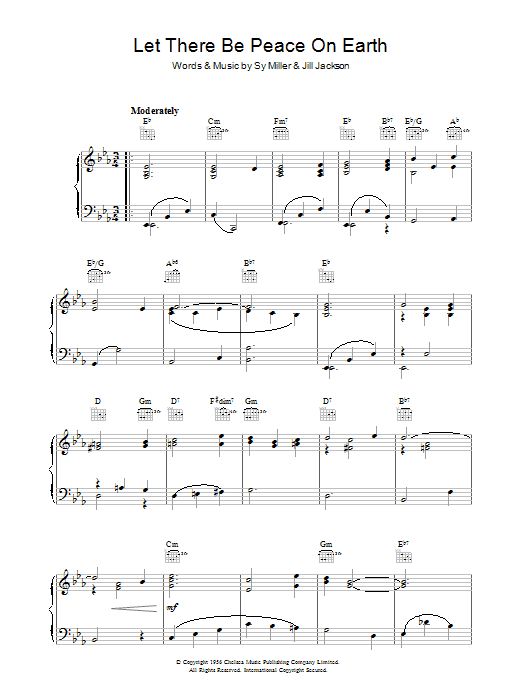 Learn to play Sy Miller Let There Be Peace On Earth sheet music for Piano in minutes. Sy Miller Let There Be Peace On Earth sheet music preview music notes and score for Piano including 3 page(s)