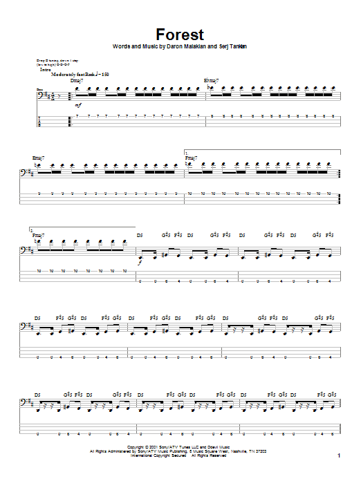 System of a sales down guitar chords