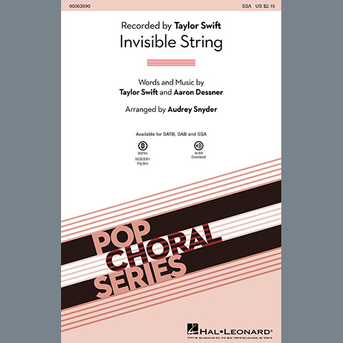 Taylor Swift invisible string (arr. Audrey Snyder) profile picture