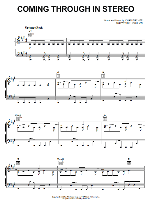 Learn to play Teddy Geiger Coming Through In Stereo sheet music for Piano, Vocal & Guitar (Right-Hand Melody) in minutes. Teddy Geiger Coming Through In Stereo sheet music preview music notes and score for Piano, Vocal & Guitar (Right-Hand Melody) including 8 page(s)