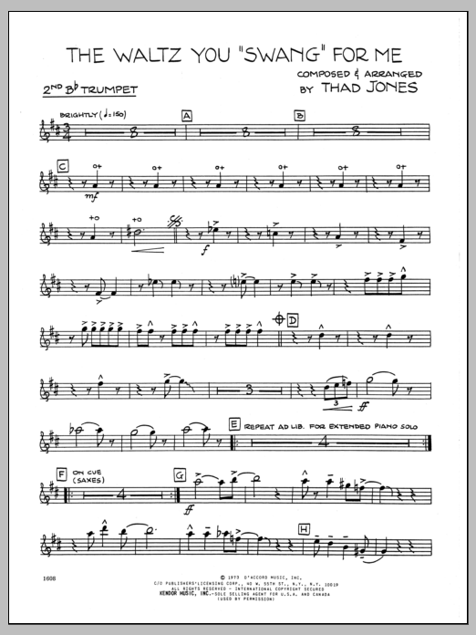 Learn to play Thad Jones Waltz You Thad Jones Waltz You