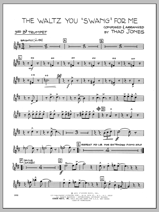 Learn to play Thad Jones Waltz You Thad Jones Waltz You