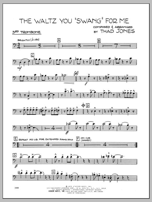Learn to play Thad Jones Waltz You Thad Jones Waltz You