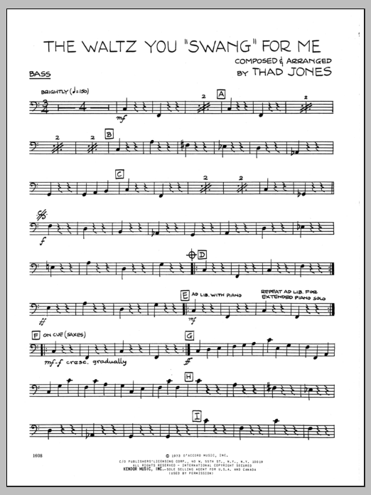 Learn to play Thad Jones Waltz You Thad Jones Waltz You