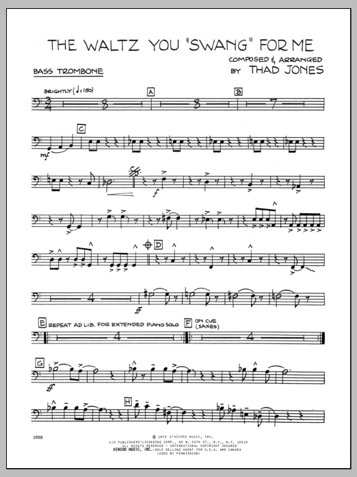 Learn to play Thad Jones Waltz You Thad Jones Waltz You