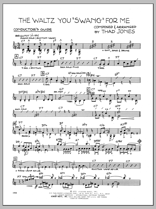 Learn to play Thad Jones Waltz You Thad Jones Waltz You