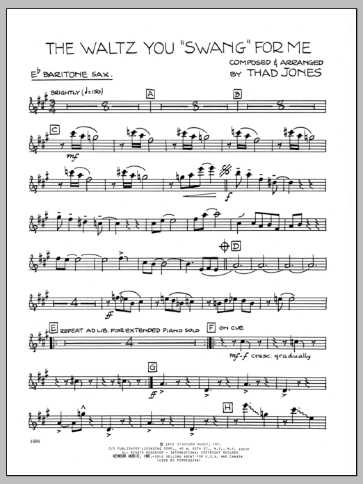 Learn to play Thad Jones Waltz You Thad Jones Waltz You