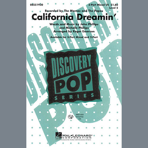 The Mamas & The Papas California Dreamin' (arr. Roger Emerson) profile picture
