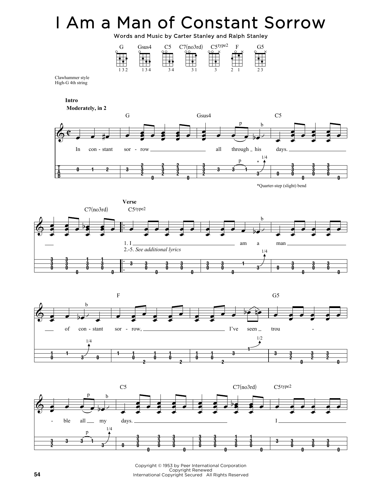 The Soggy Bottom Boys I Am A Man Of Constant Sorrow (from O Brother, Where Art Thou?) (arr. Jim Schustedt) sheet music, chords, lyrics - Printable PDF for Ukulele