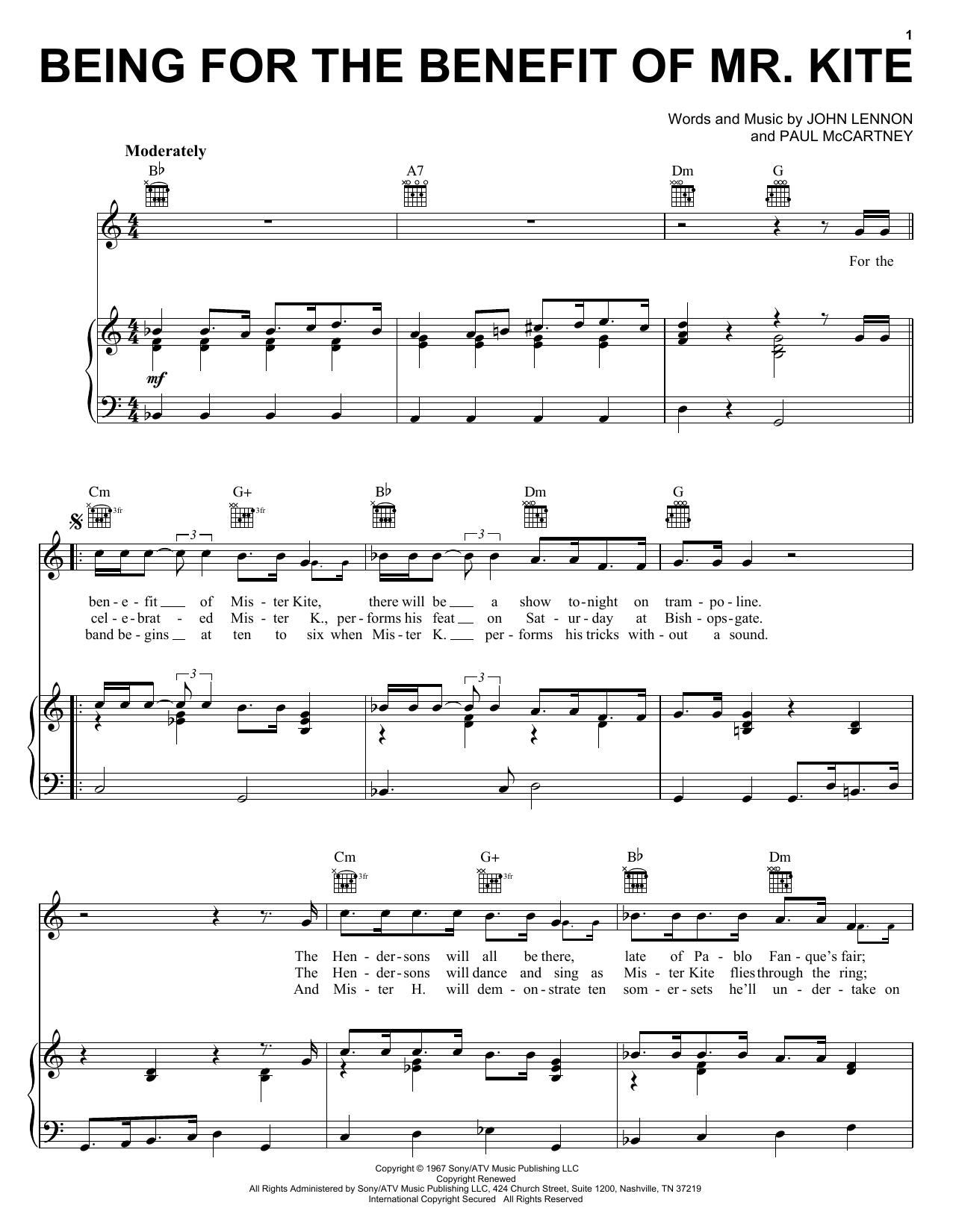 Learn to play The Beatles Being For The Benefit Of Mr. Kite sheet music for Guitar Tab in minutes. The Beatles Being For The Benefit Of Mr. Kite sheet music preview music notes and score for Guitar Tab including 7 page(s)
