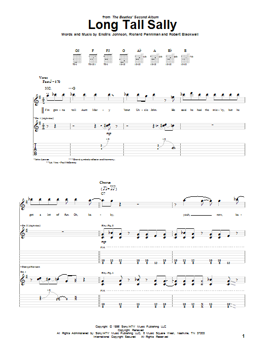 Learn to play The Beatles Long Tall Sally sheet music for Guitar Tab in minutes. The Beatles Long Tall Sally sheet music preview music notes and score for Guitar Tab including 9 page(s)