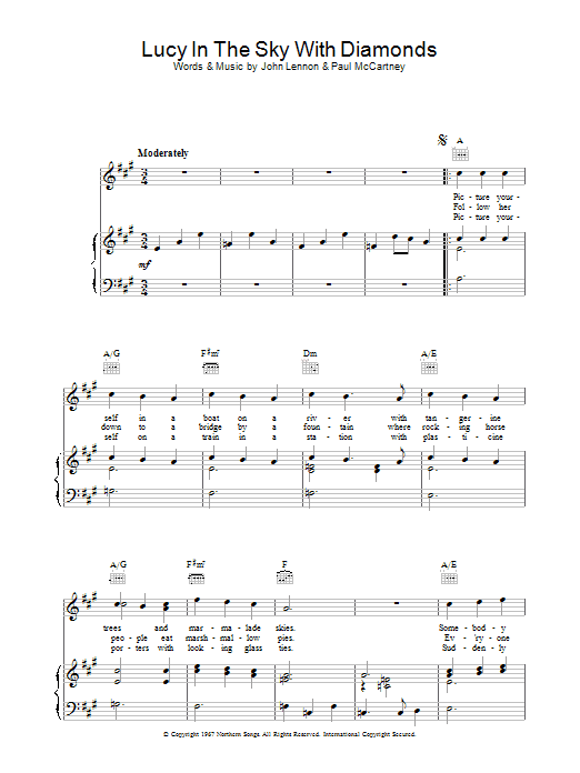 Learn to play The Beatles Lucy In The Sky With Diamonds sheet music for Bass Guitar Tab in minutes. The Beatles Lucy In The Sky With Diamonds sheet music preview music notes and score for Bass Guitar Tab including 7 page(s)