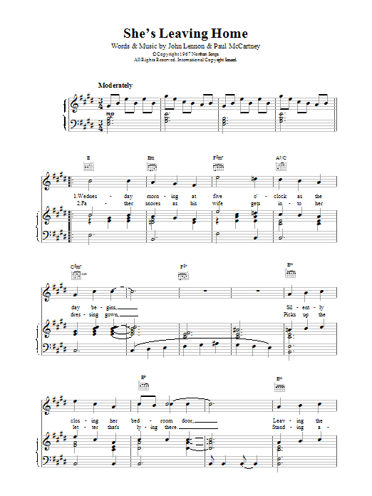 Learn to play The Beatles She's Leaving Home sheet music for Guitar Tab in minutes. The Beatles She's Leaving Home sheet music preview music notes and score for Guitar Tab including 11 page(s)