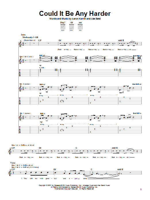 Learn to play The Calling Could It Be Any Harder sheet music for Guitar Tab in minutes. The Calling Could It Be Any Harder sheet music preview music notes and score for Guitar Tab including 7 page(s)