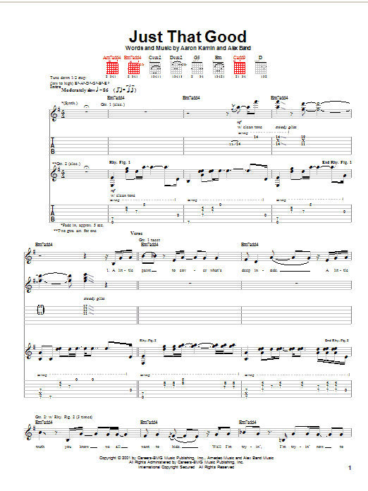 Learn to play The Calling Just That Good sheet music for Guitar Tab in minutes. The Calling Just That Good sheet music preview music notes and score for Guitar Tab including 10 page(s)