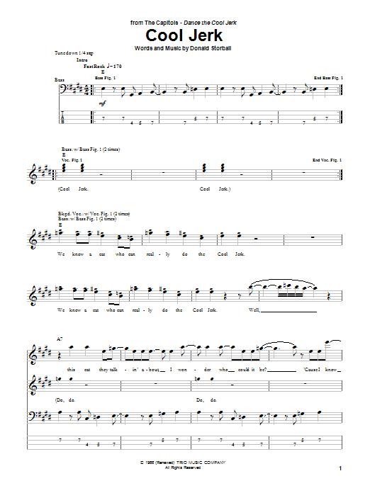 Learn to play The Capitols Cool Jerk sheet music for Piano, Vocal & Guitar (Right-Hand Melody) in minutes. The Capitols Cool Jerk sheet music preview music notes and score for Piano, Vocal & Guitar (Right-Hand Melody) including 4 page(s)